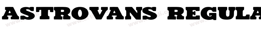 Astrovans Regular字体转换